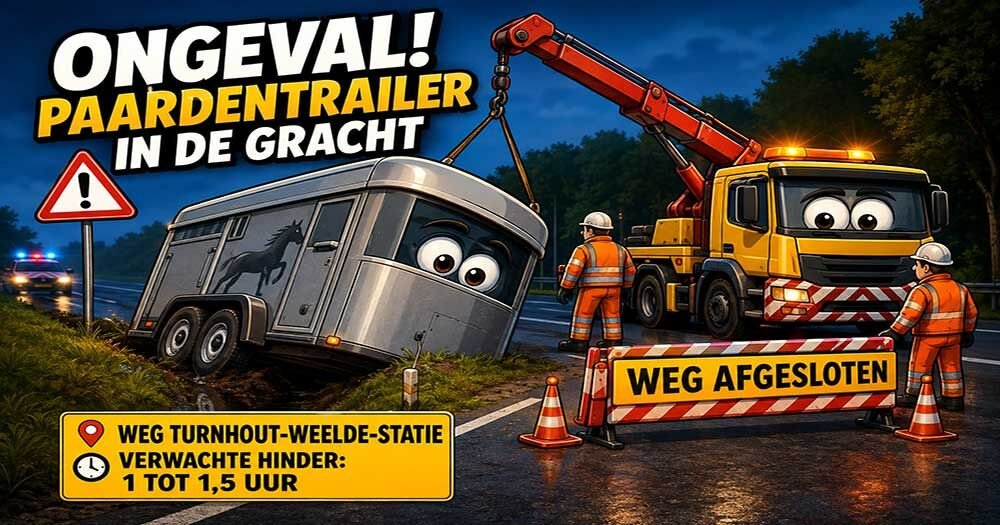 ongeval paardentrailer N119
