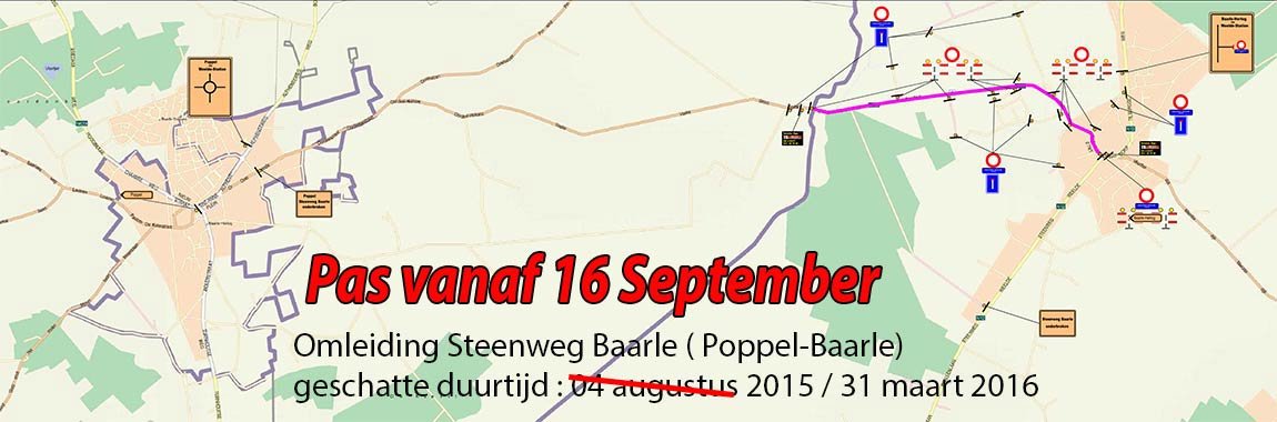 omleiding Steenwegbaarle