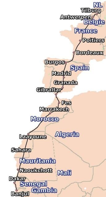 route banjul