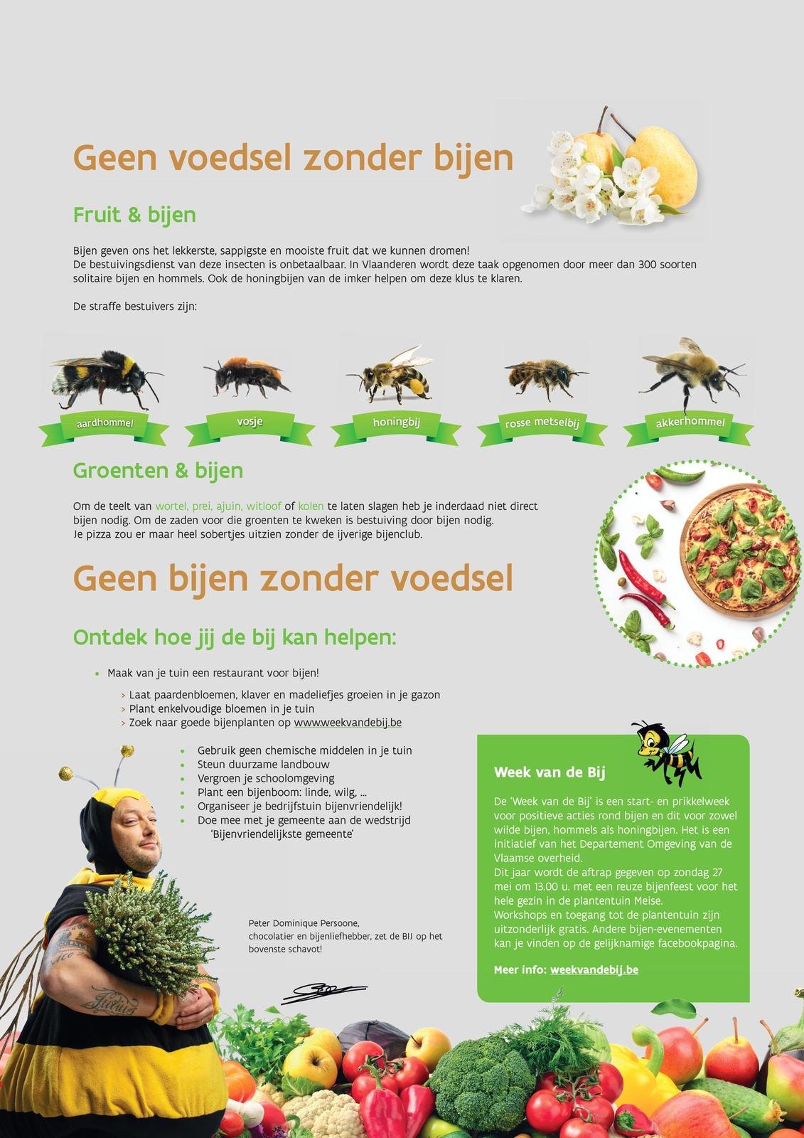 geen voedsel zonder bijen
