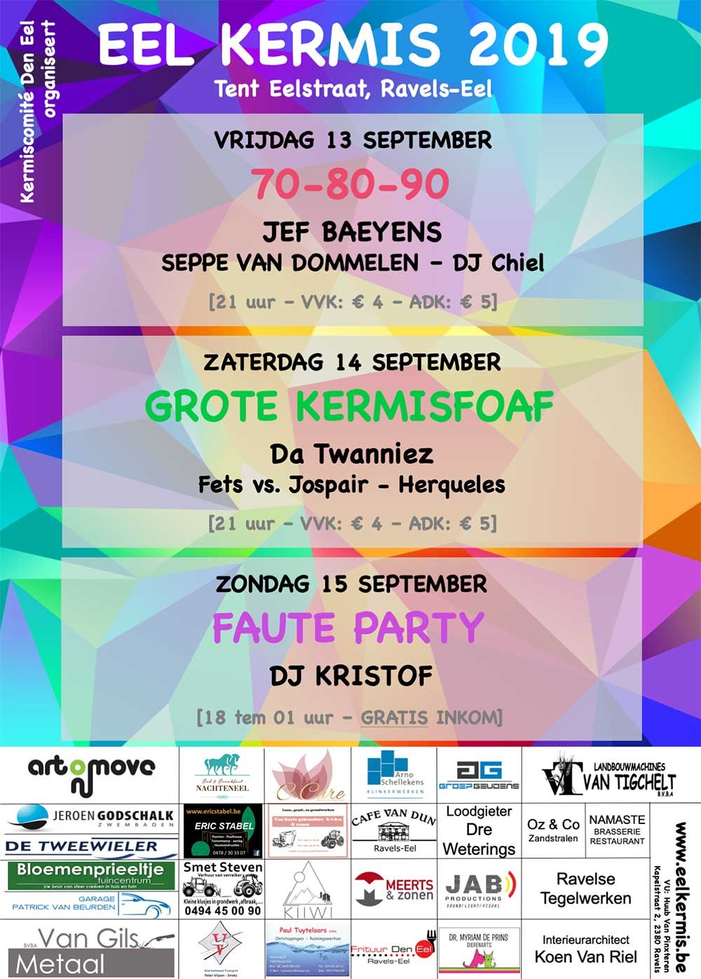 Affiche Eel Kermis 2019 002
