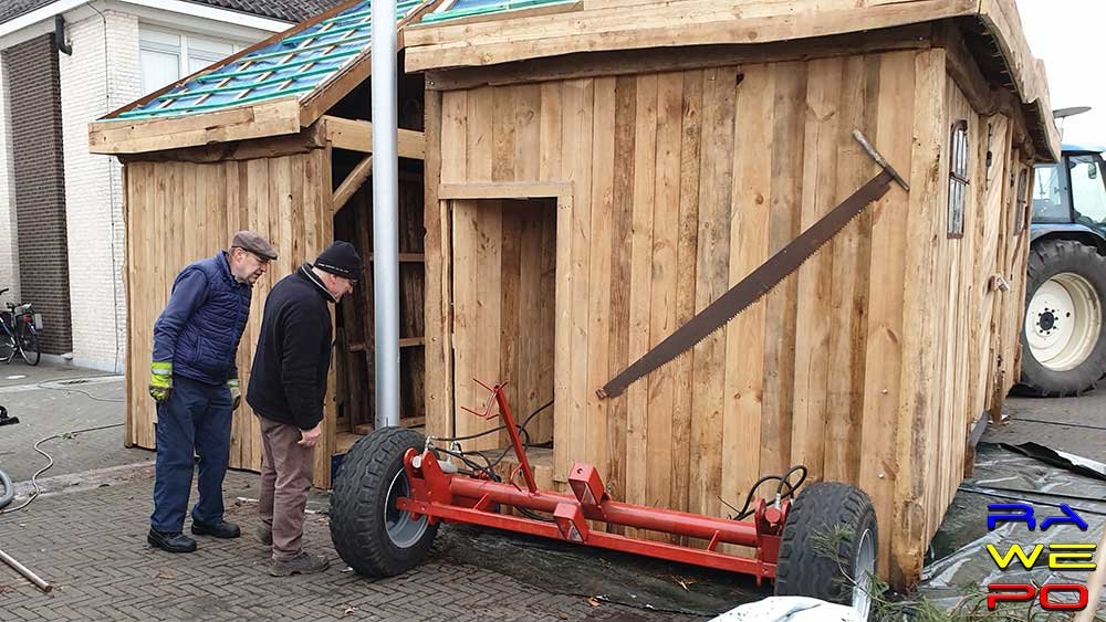 afbraak kerststal Weelde2020 2