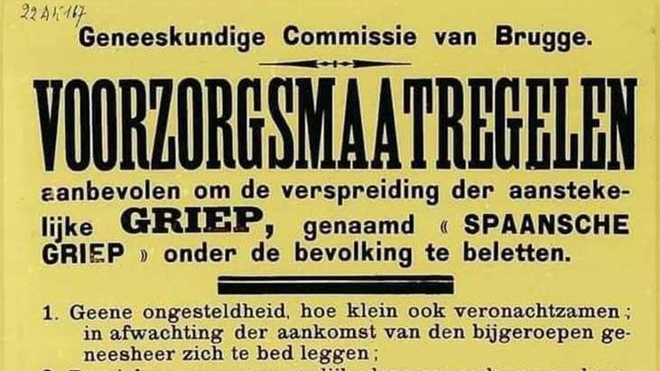 spaanse griep 1918 banner
