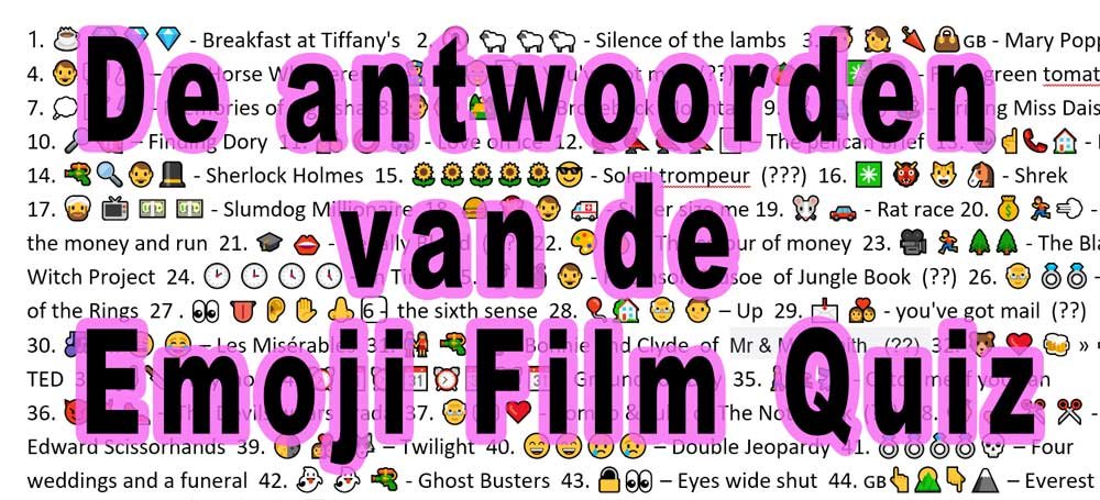 antwoorden emoji film quiz
