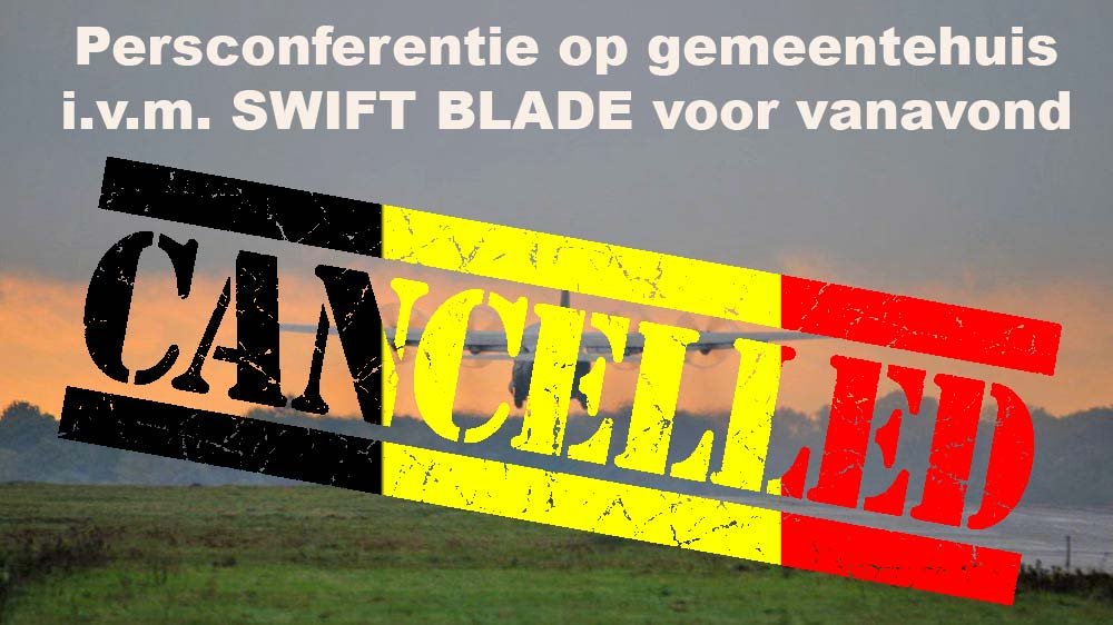 persconferentie afgelast