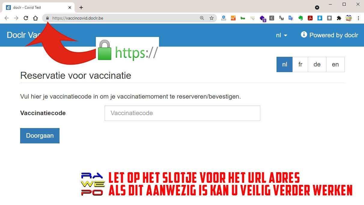 reservatie vaccinatie