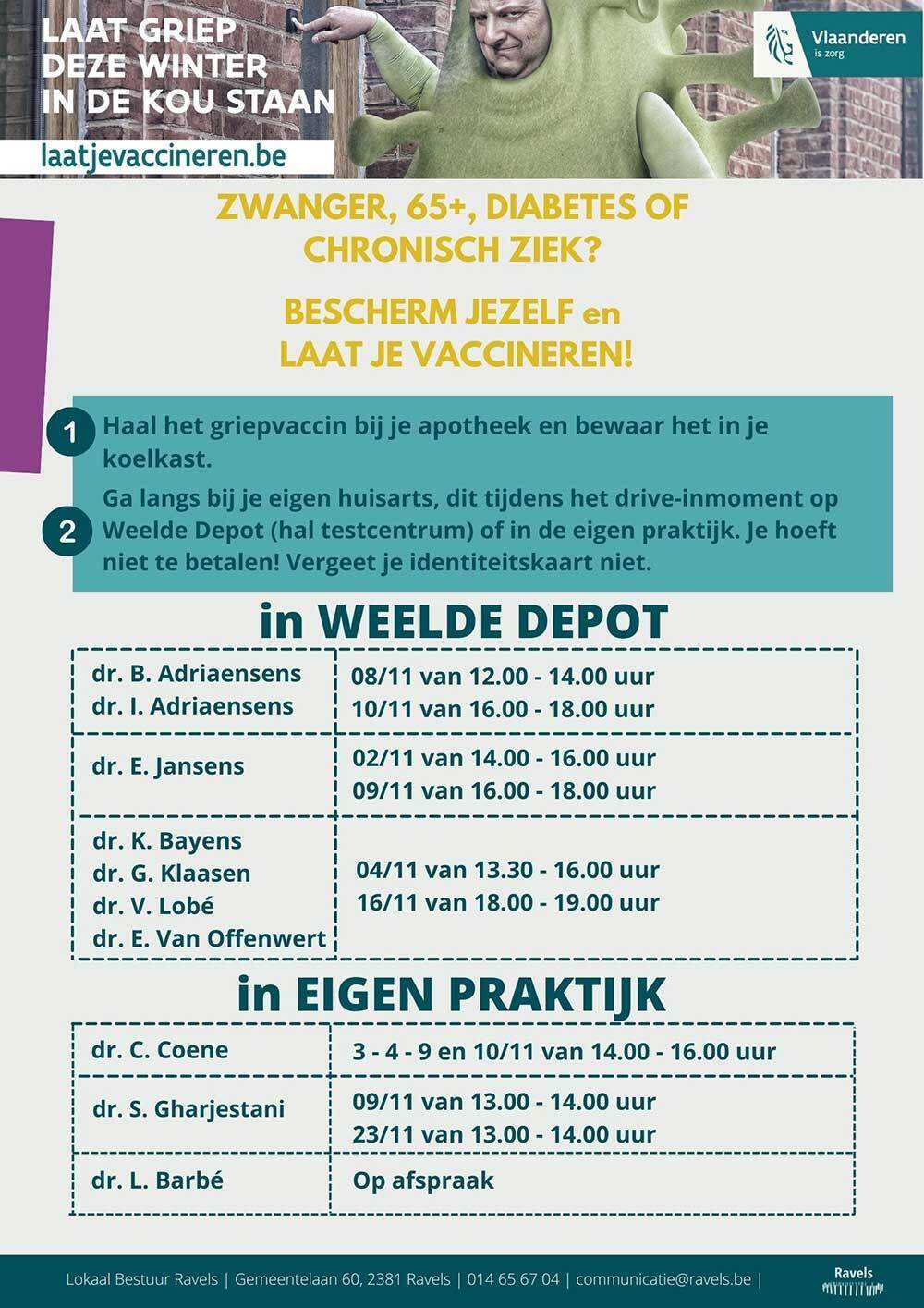 Griepvaccinatie 2022 schema