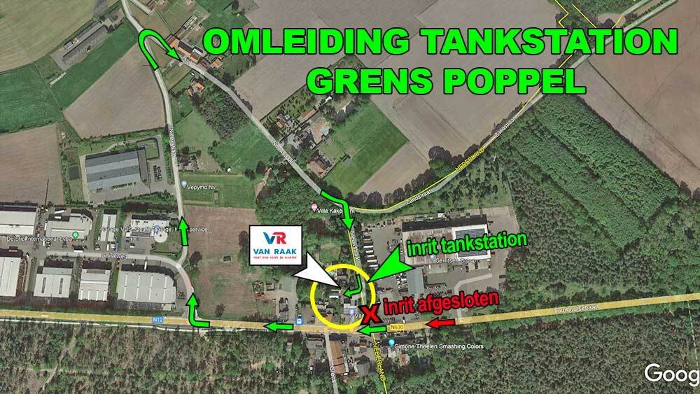 OMLEIDING TANKSTATION