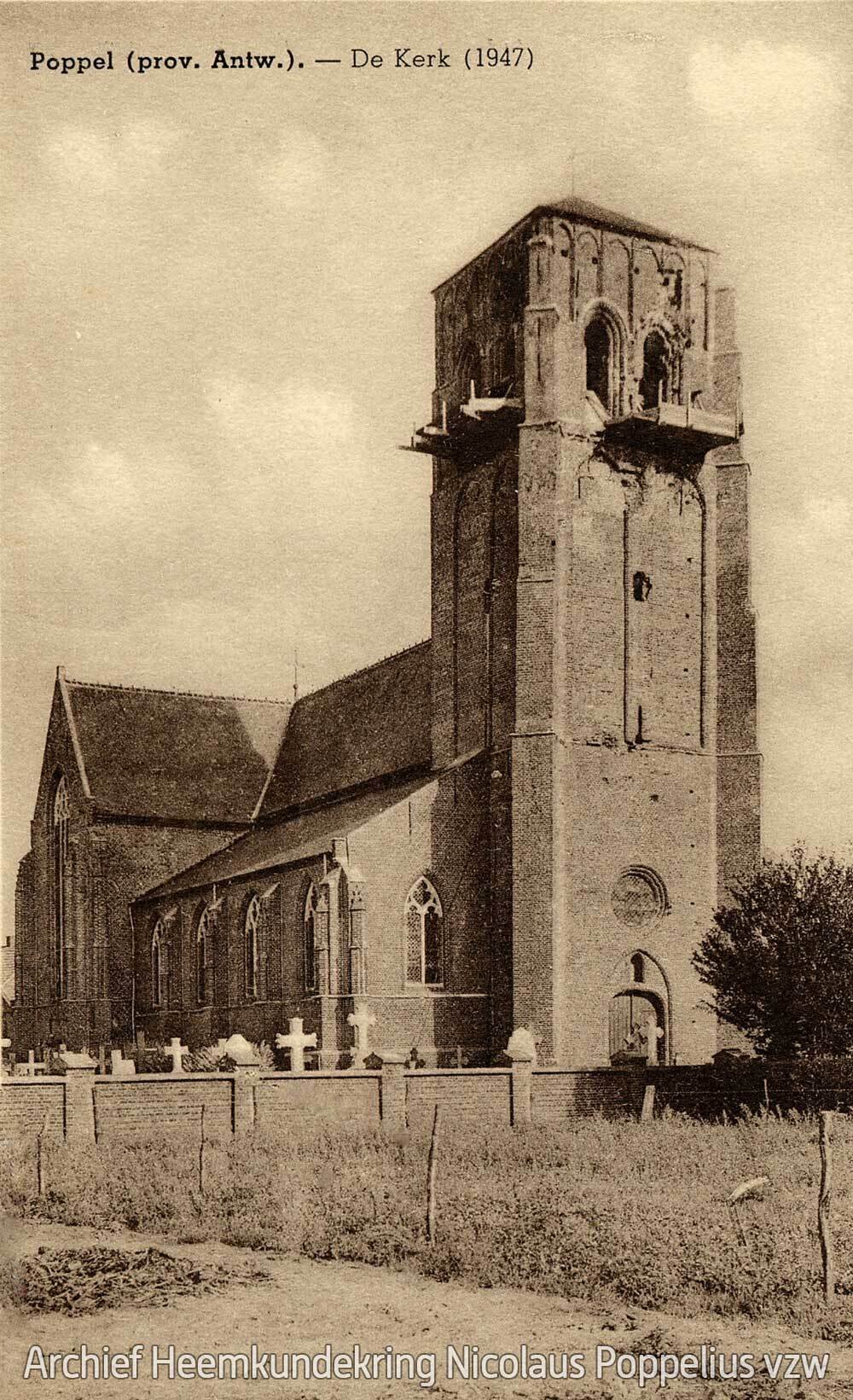 Poppelse kerk zonder spits1947