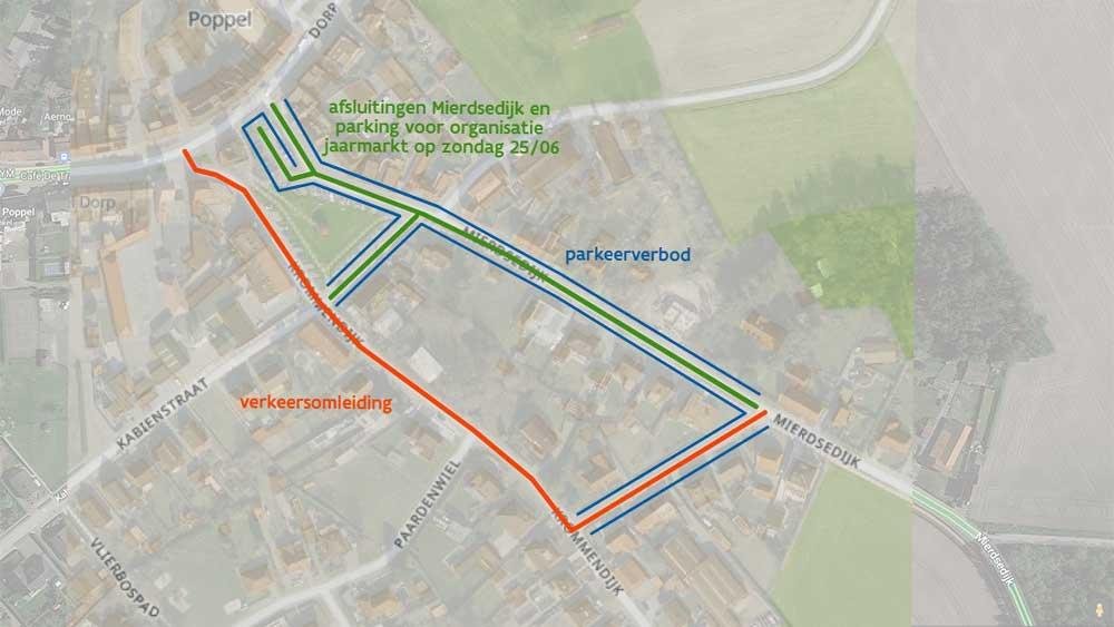 omleiding poppel jaarmarkt2023