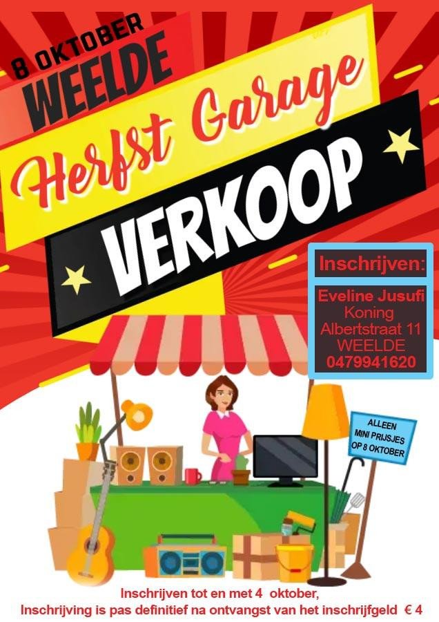 garageverkoop Weelde 08 oktober 2023