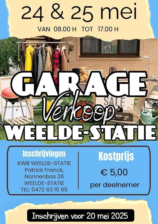 Garageverkoop Weelde Statie 2025