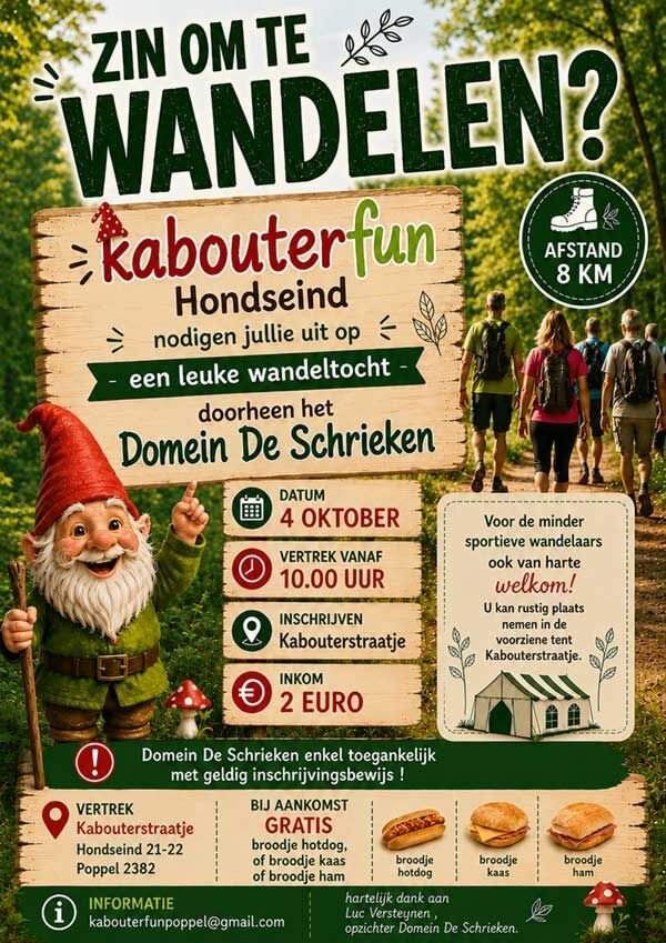 Kabouterwandeling 8 km