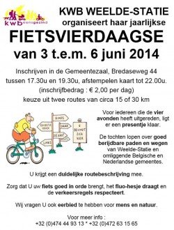 affiche fietsvierdaagse2014