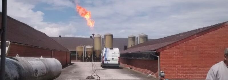 Affakkelen gas Poppel - front