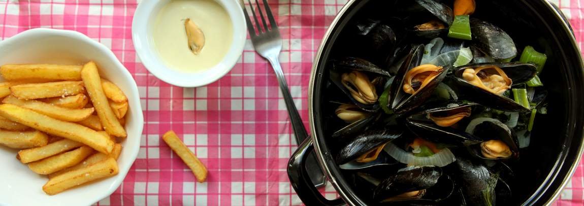 mosselen natuur friet